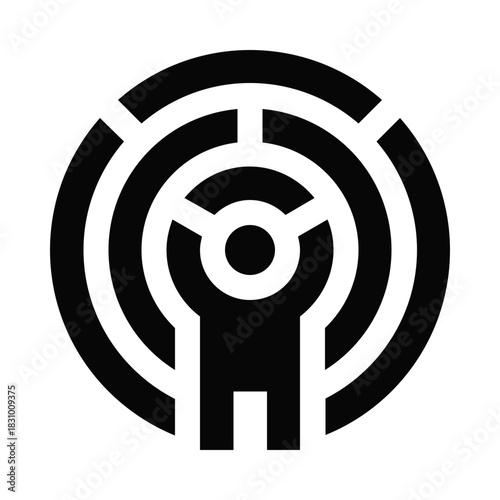 Person Mind Maze Graphic