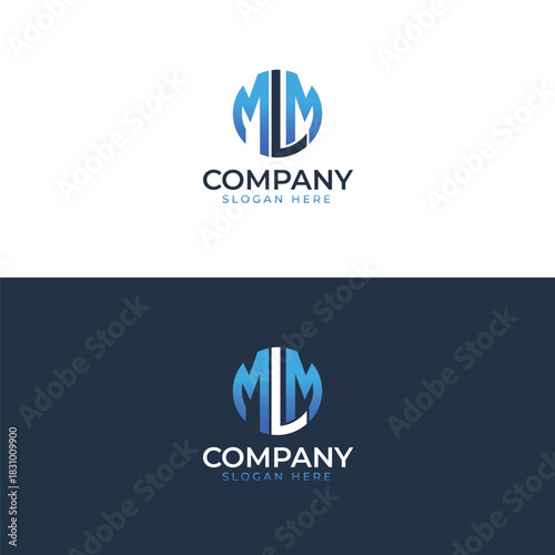 Blue MLM Circular Monogram Logo