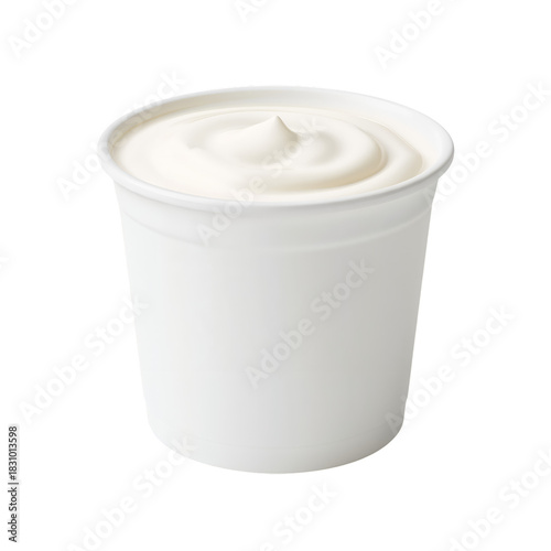 Creamy Dessert in a White Cup Ready to Be Enjoyed at a Casual Gathering or Party