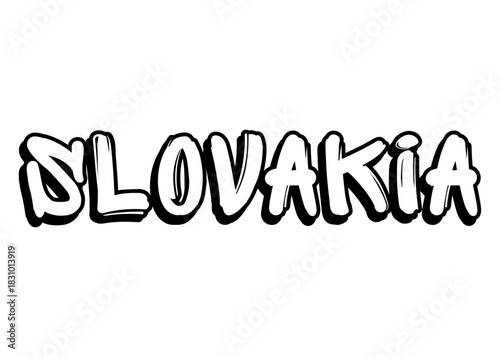 Slovakia graffiti word vector font
Vector font word on a white background