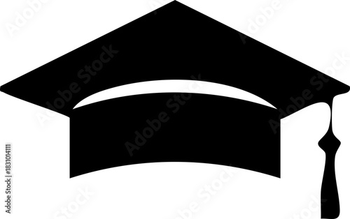 Graduation hat icon, Graduation cap vector icon for education apps and web, University Mortarboard, Vector Illustration !	