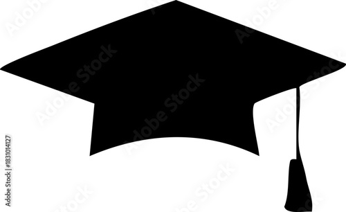 Graduation hat icon, Graduation cap vector icon for education apps and web, University Mortarboard, Vector Illustration !	