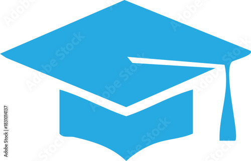 Graduation hat icon, Graduation cap vector icon for education apps and web, University Mortarboard, Vector Illustration !	