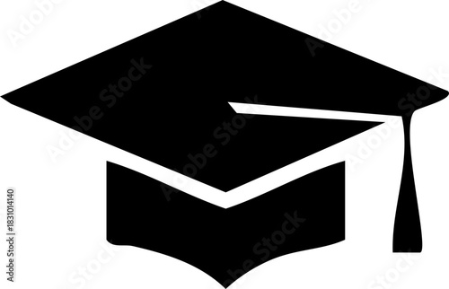 Graduation hat icon, Graduation cap vector icon for education apps and web, University Mortarboard, Vector Illustration !	