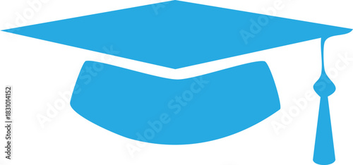 Graduation hat icon, Graduation cap vector icon for education apps and web, University Mortarboard, Vector Illustration !	