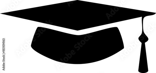 Graduation hat icon, Graduation cap vector icon for education apps and web, University Mortarboard, Vector Illustration !	