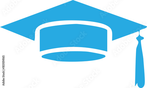 Graduation hat icon, Graduation cap vector icon for education apps and web, University Mortarboard, Vector Illustration !	