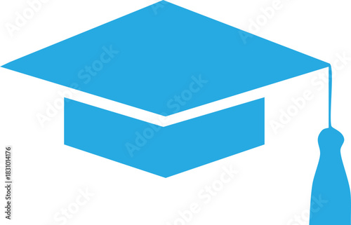 Graduation hat icon, Graduation cap vector icon for education apps and web, University Mortarboard, Vector Illustration !	