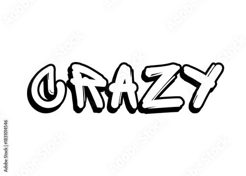 Crazy graffiti word vector font
Vector font word on a white background