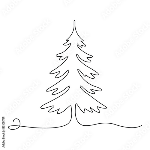 christmas tree line art, christmas tree line art png vector decoration,background, invitation