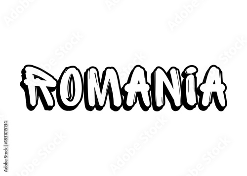 Romania graffiti word vector font
Vector font word on a white background