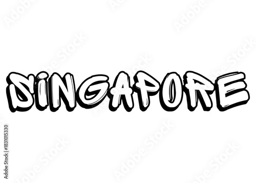 Singapore graffiti word vector font
Vector font word on a white background
