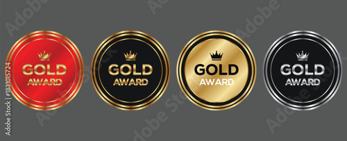 Gold Award Premium Badge Vector