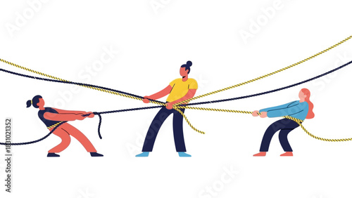 Professional struggle managing conflicting business priorities and navigating complex market dynamics