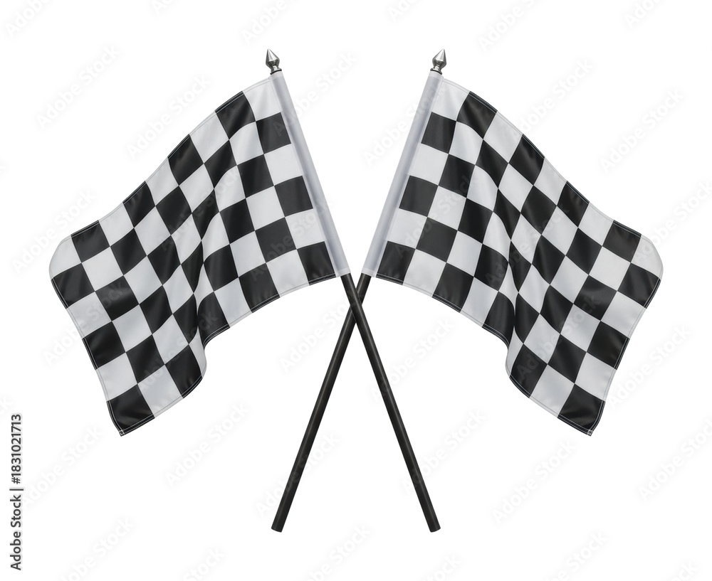 Fototapeta premium Racing event start flags trackside sports