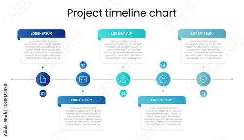 Simple vector infographic with a clean, linear layout. Shows steps in a process, perfect for business workflows, timelines, or instructions. Fully editable and easy to customize for presentations
