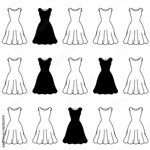 Collection of dresses pattern