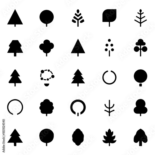 Assorted tree icon collection