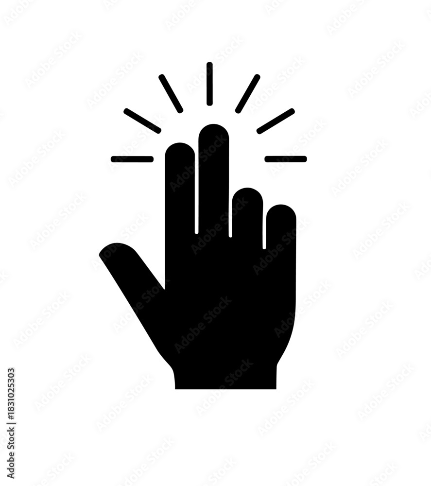 Obraz premium Tap into success with this sleek finger touch icon for modern interfaces and interactive designs that demand attention and intuitive user experience