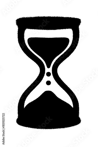 Urgent deadlines with classic hourglass icon, representing time running out, time management, and productivity