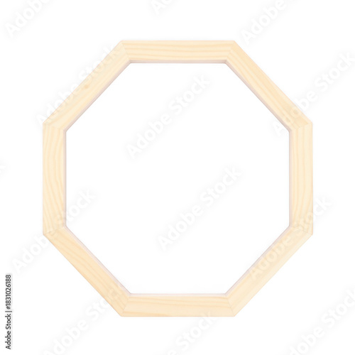 Geometric octagon shape outline on black background