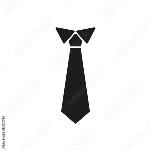 Black tie isolated on white