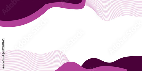 Abstract line art design pattern on ripple wave curve vibrant gradient color on white background with space for your text. Vector illustration