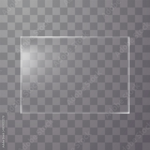 Transparent plastic or glass file sheet mockup with soft reflection for overlay or document design