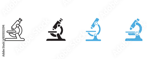 Explore science with these professional microscope illustrations great for educational resources, lab materials, and medical presentations with clarity and precision