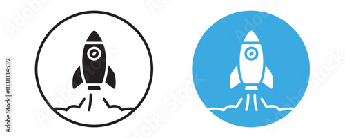 Launch your startup to success with this bold rocket icon set, perfect for innovative brands seeking modern, dynamic visuals for growth and impact