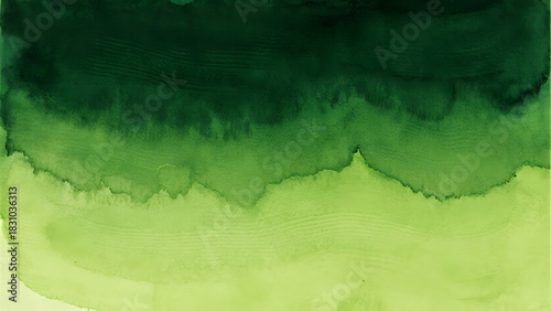 Watercolor Background, Abstract Art, Green Gradient, Textured Design, Creative Illustration