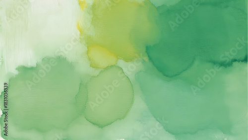 Abstract Green Watercolor Background, Artistic Design, Digital Art, Minimalist Pattern, Creative Texture