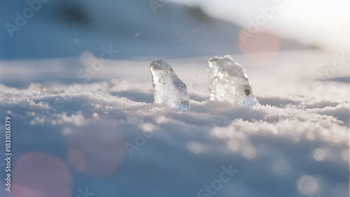 Frozen Ice Crystals, Snow, Winter, Nature, Cold, Clarity, Sparkle