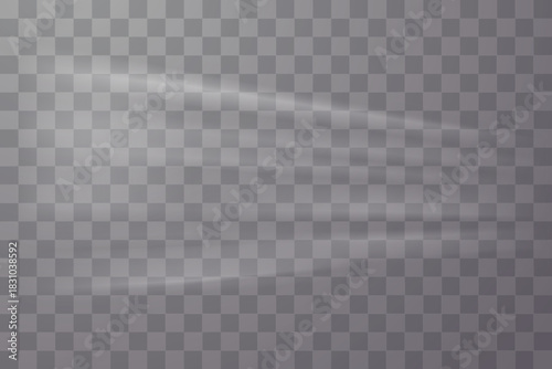 Subtle transparent shrink wrap texture with light folds and glossy plastic film effect for clean design