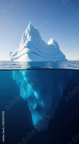 Wallpaper Mural Majestic Iceberg Half Above and Half Below Water Torontodigital.ca
