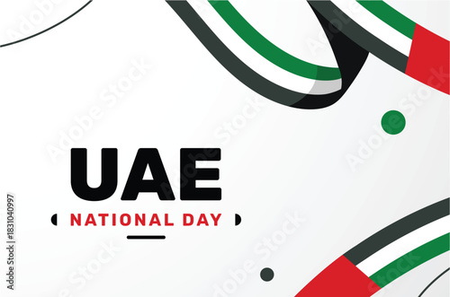 UAE National Day Flat Background Design for Celebration Events