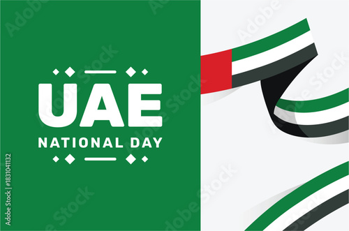 UAE National Day Flat Background Design for Celebration Events