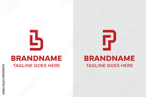 Letters LB RP Mongram Simple Logo, suitable for any business with LB BL RP PR initials