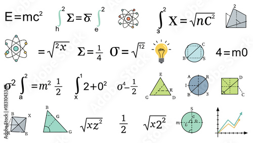 Mathematics equations and diagrams