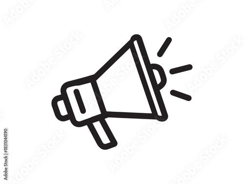 Creative Megaphone Icon Vector 2D Line Art Design for Business Marketing Campaigns and Announcements