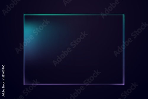 Dark plastic film overlay with neon lighting effect for futuristic design or product mockup