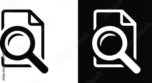 two research document icon set vector 