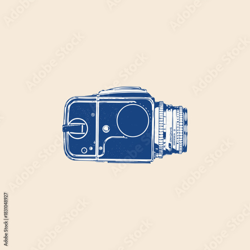 Old vintage analog film medium format camera photographer photography icon