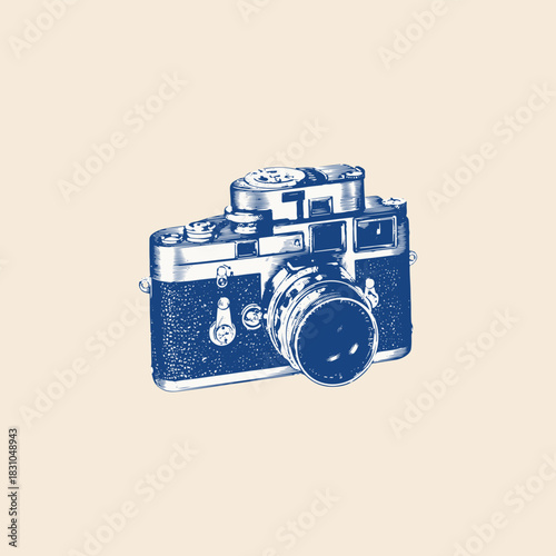 PrintVintage analog 120 film medium format range finder camera  photography photographer icon