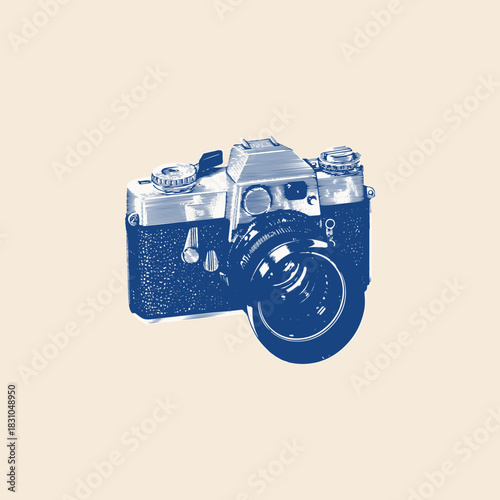 Vintage analog film SLR reflex camera photography photographer icon