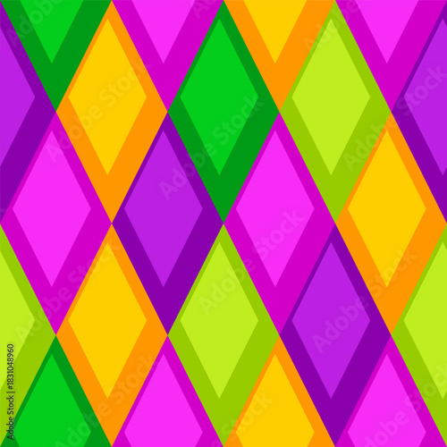 Mardi Gras party seamless pattern. Carnival illustration for traditional holiday or festival.