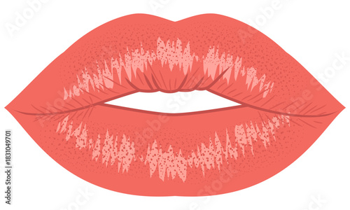  Woman lips with an open mouth