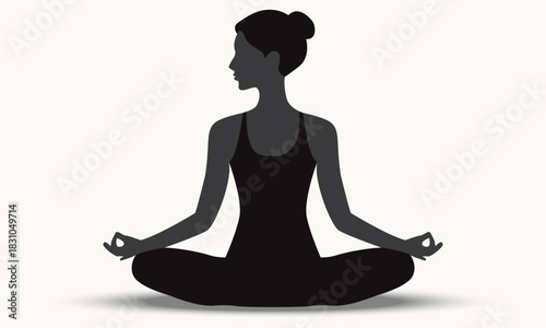  Yoga woman meditating in a Zen pose