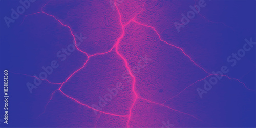 Electric blue lightning bolt strikes the dark night sky during a powerful thunderstorm