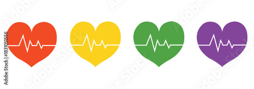 Set of red hearts in different pose. Hand drawn freehand different love hearts. Chalk drawn sketch for Valentines Day and romantic. Red Color Set Icon, Best Design